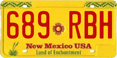 NM license plate 689RBH