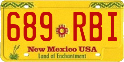 NM license plate 689RBI