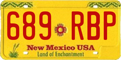 NM license plate 689RBP