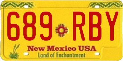 NM license plate 689RBY
