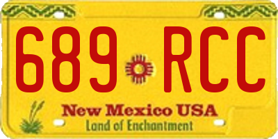 NM license plate 689RCC