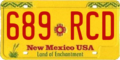 NM license plate 689RCD