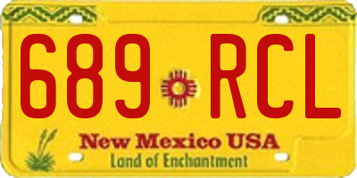 NM license plate 689RCL