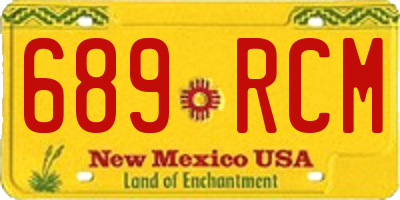 NM license plate 689RCM