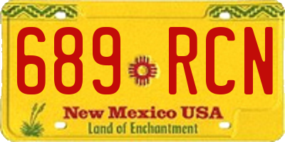 NM license plate 689RCN