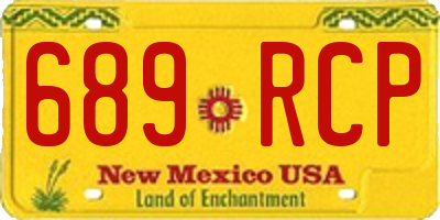 NM license plate 689RCP