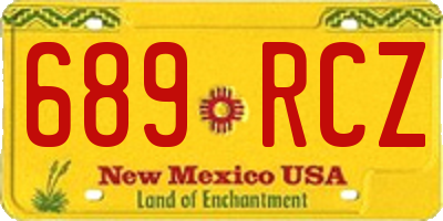 NM license plate 689RCZ