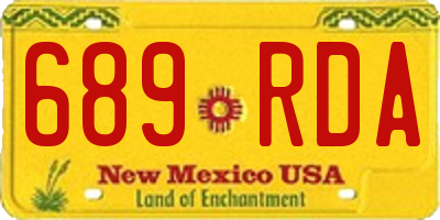 NM license plate 689RDA