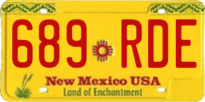 NM license plate 689RDE