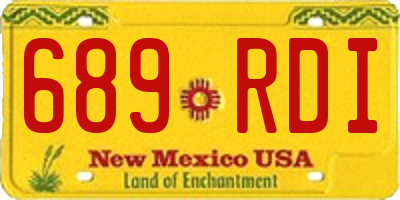 NM license plate 689RDI