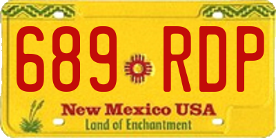 NM license plate 689RDP