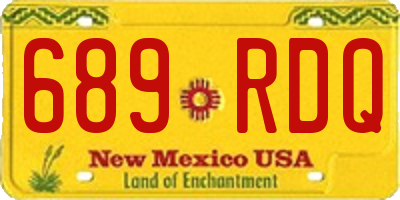 NM license plate 689RDQ