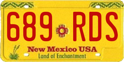 NM license plate 689RDS