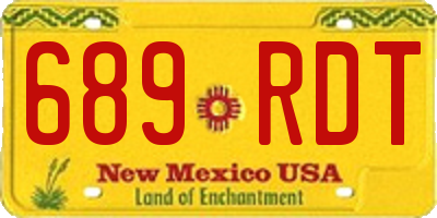 NM license plate 689RDT