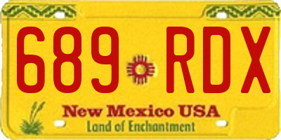 NM license plate 689RDX