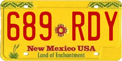 NM license plate 689RDY