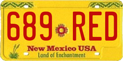 NM license plate 689RED