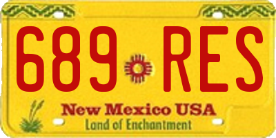 NM license plate 689RES