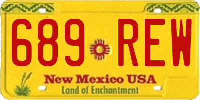 NM license plate 689REW