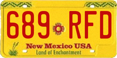 NM license plate 689RFD