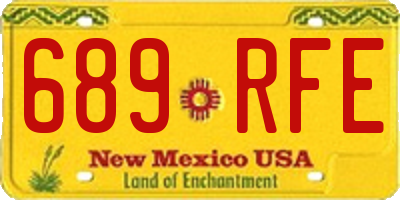NM license plate 689RFE