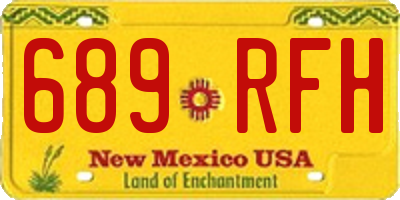 NM license plate 689RFH