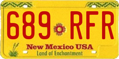NM license plate 689RFR