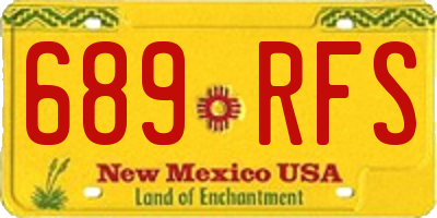NM license plate 689RFS