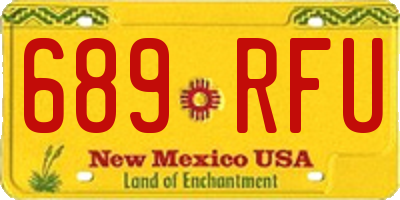 NM license plate 689RFU