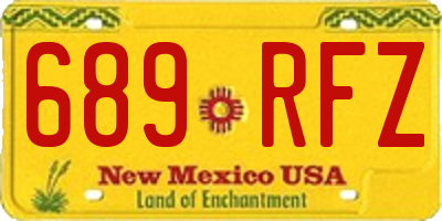 NM license plate 689RFZ