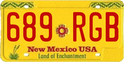 NM license plate 689RGB