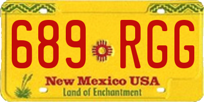 NM license plate 689RGG