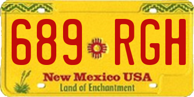 NM license plate 689RGH
