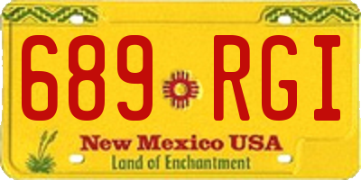 NM license plate 689RGI