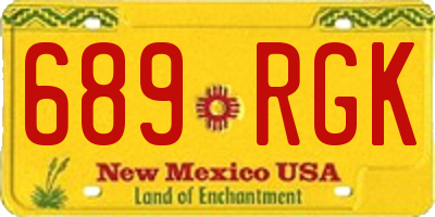 NM license plate 689RGK