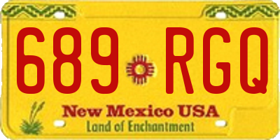 NM license plate 689RGQ