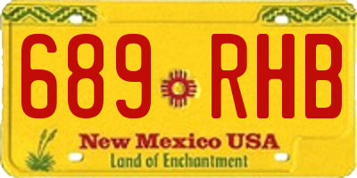 NM license plate 689RHB