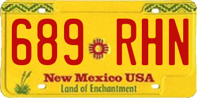 NM license plate 689RHN