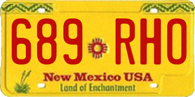 NM license plate 689RHO