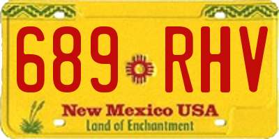NM license plate 689RHV