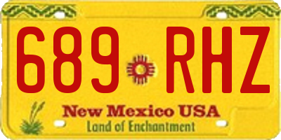 NM license plate 689RHZ