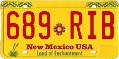 NM license plate 689RIB