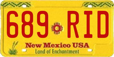 NM license plate 689RID