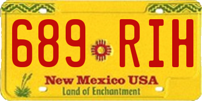 NM license plate 689RIH