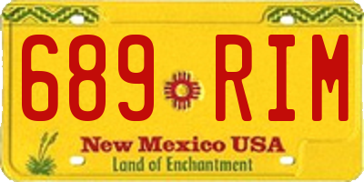 NM license plate 689RIM