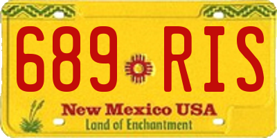 NM license plate 689RIS