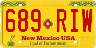 NM license plate 689RIW