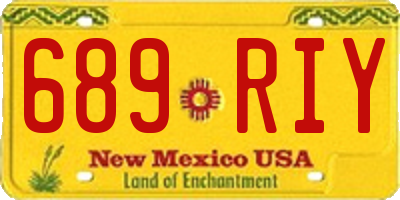 NM license plate 689RIY