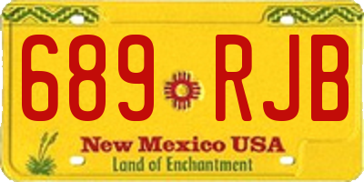 NM license plate 689RJB