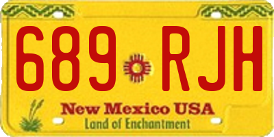NM license plate 689RJH